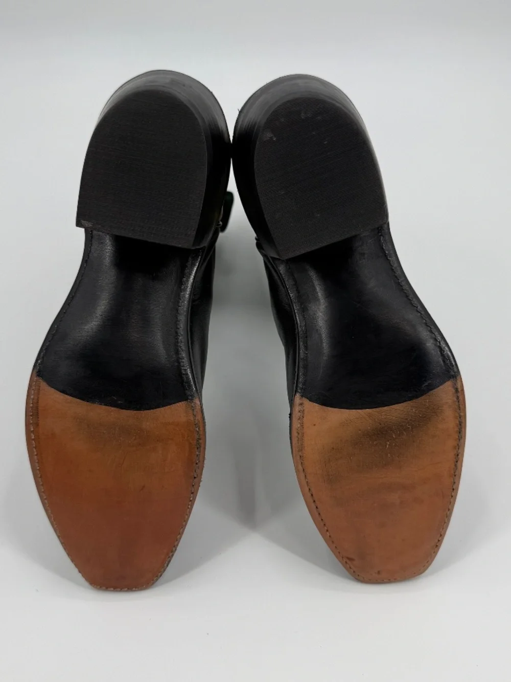 Vintage Olathe Western Boots USA Made Black Green Leather Men 10 B  Women 11.5